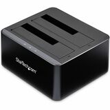 StarTech Dual-Bay USB 3.0 to SATA Hard Drive Docking Station, 2.5/3.5" SATA I/II/III, SSD/HDD Dock, USB Hard Drive Bays, Top-Loading