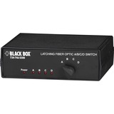 Black Box Fiber Optic A/B/C/D Desktop Switch - Latching, ST Multimode - - Manual - TAA Compliant