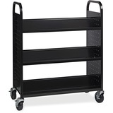 Lorell Double-sided Book Cart