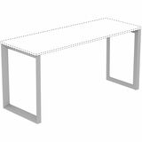 Lorell Relevance Series Desk-height Side Leg Frame - 28.5"23.3" - Finish: Silver