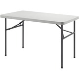 Lorell Ultra-Lite Banquet Table - For - Table TopLight Gray Rectangle Top - Dark Gray Base - 204.12 kg Capacity x 48" Table Top Width x 30" Table Top Depth x 2" Table Top Thickness - 29" Height - Gray - 1 Each