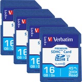 Verbatim+Premium+16+GB+Class+10%2FUHS-I+%28U1%29+SDHC+-+4+Pack
