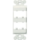 Panduit CFG4IW Faceplates & Mounting Boxes Pannet Mini-com Cfg4iw Faceplate Insert - 4 X Total Number Of Socket(s) - 1-gang - Off White - Acryl 007498370523