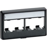 Panduit CFFPL4IG Faceplates & Mounting Boxes Pannet Mini-com Cffpl4ig Faceplate - 4 X Socket(s) - International Gray 074983776801