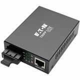 Tripp Lite by Eaton Gigabit Multimode Fiber to Ethernet Media Converter, 10/100/1000 SC, International Power Supply, 1310 nm, 2,000 m (6,561 ft.)
