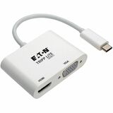 Tripp Lite by Eaton USB C to HDMI / VGA Multiport Adapter Converter 4K, USB Type C, USB-C, USB Type-C