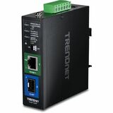 TRENDnet Industrial SFP to Gigabit PoE++ Media Converter (95W), TI-UF11SFP, 1 x Gigabit SFP Port, 1 x Gigabit PoE++ RJ45 Port, Up to 95W for PoE, PoE+, and PoE++ Devices, NDAA + TAA Compliant