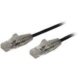 StarTech.com 1 ft CAT6 Cable - Slim CAT6 Patch Cord - Black- Snagless RJ45 Connectors - Gigabit Ethernet Cable - 28 AWG - LSZH (N6PAT1BKS)