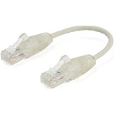 StarTech.com+6+in+CAT6+Cable+-+Slim+CAT6+Patch+Cord+-+Gray+Snagless+RJ45+Connectors+-+Gigabit+Ethernet+Cable+-+28+AWG+-+LSZH+%28N6PAT6INGRS%29