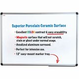 Viztex Porcelain Magnetic Dry Erase Board with an Aluminium frame - 24" x 36" - 36" (3 ft) Width x 24" (2 ft) Height - White Porcelain Surface - Aluminum Frame - Rectangle - Horizontal/Vertical - Magnetic - Ghost Resistant, Scratch Resistant, Stain R