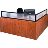 Heartwood Innovations Reception Desk Polycarbonate Panel Only - Black - 1 Each