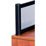 Heartwood Innovations Reception Desk Panel/Post - Polycarbonate - Black - 1 Each