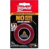 LePage No More Nails Mounting Tape - 4.9 ft (1.5 m) Length x 0.75" (19.1 mm) Width - 1 Each