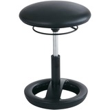 Safco TWIXT Desk-Height Active Seating Chair - Nylon, Vinyl, Polypropylene, Polyester Seat - Rounded Base - Black Vinyl - 1 Each