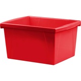 Storex Teal 4 Gallon Storage Bin - 15 L - Stackable - Plastic - Red - For Tool, Classroom Supplies - 1 Each