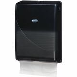 Kruger Folded Towel Dispenser - Singlefold, Multifold, C Fold Dispenser - 14.71" (373.63 mm) Height x 10.78" (273.81 mm) Width x 4.18" (106.17 mm) Depth - Smoke Black - 1 Each