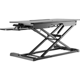 Amer Mounts Sit-Stand Integrated Desk Workstation - 15 kg Load Capacity - 19.70" (500.38 mm) Height x 24.20" (614.68 mm) Width - Desktop - Chipboard, Steel, Plastic - Black
