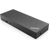 Lenovo ThinkPad Hybrid USB-C - for Notebook/Tablet - 135 W - USB Type C - 2 Displays Supported - 4K, UHD - 3840 x 2160, 5120 x 2880 - 6 x USB Ports - 2 x USB 2.0 - USB Type-C - 1 x RJ-45 Ports - Network (RJ-45) - 2 x HDMI Ports - HDMI - 2 x DisplayPorts - DisplayPort - Black - Audio Line Out - Wired - Gigabit Ethernet - Windows 7, Windows 10, Windows 11