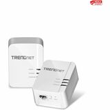 TRENDnet Powerline 1300 AV2 Adapter Kit, Includes 2 x TPL-422E Powerline Ethernet Adapters, IEEE 1905.1 & IEEE 1901, Gigabit Port, Range Up To 300m (984 ft), Simple Installation, White, TPL-422E2K