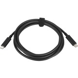 Lenovo USB-C to USB-C Cable 2m - 6.6 ft USB Data Transfer Cable for Monitor, Docking Station - First End: 1 x USB Type C - Male - Second End: 1 x USB Type C - Male - 5 Gbit/s - Black