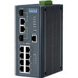Advantech Ethernet Device, 8FE + 2G Combo Managed POE+ Switch w/Wide Temp