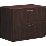 HON Foundation 2-Drawer Lateral File - 35.5" x 22" x 29" - 2 x File Drawer(s) - Finish: Mahogany, Thermofused Laminate (TFL)