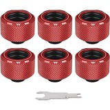 Thermaltake Pacific C-PRO G1/4 PETG Tube 16mm OD Compression - Red (6-Pack Fittings)