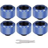 Thermaltake Pacific C-PRO G1/4 PETG Tube 16mm OD Compression - Blue (6-Pack Fittings)