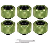 Thermaltake Pacific C-PRO G1/4 PETG Tube 16mm OD Compression - Green (6-Pack Fittings)