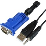 Raritan 6 Feet (1.8m) KVM Dual Link Combo Cable, VGA+USB+Audio