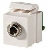 Ortronics Keystone, 3.5mm Stereo Jack, Screw Terminal, Fog White - 1 x Mini-phone Audio - Female -...
