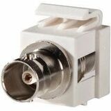 Ortronics Keystone, BNC, Feed-Thru, 75ohm, Fog White - 1 x BNC Audio/Video - Female - Fog White...