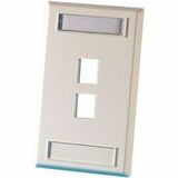 Ortronics Single Gang Keystone Faceplate, 2 Port, Fog White - 2 x Total Number of Socket(s) -...