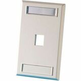 Ortronics Single Gang Keystone Faceplate, 1 Port, Electrical Ivory - 1 x Total Number of Socket(s)...