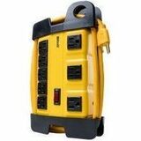 Wood Industries 8-Outlet Power Strip - 8 x AC Power - 6 ft Cord - Yellow, Black