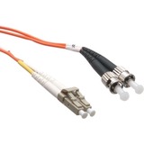 Axiom LC/ST Multimode Duplex OM2 50/125 Fiber Optic Cable 2m - TAA Compliant - 6.56 ft Fiber Optic...