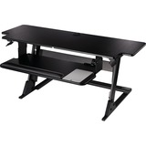 3M Precision Standing Desk - Up to 24" Screen Support - 20.41 kg Load Capacity - 6.20" (157.48 mm) Height x 42" (1066.80 mm) Width x 23.20" (589.28 mm) Depth - Medium Density Fiberboard (MDF) - Black