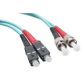 Axiom SC/ST 10G Multimode Duplex OM3 50/125 Fiber Optic Cable 1m - TAA Compliant - 3.28 ft Fiber...