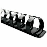GBC CombBind Binding Spines - 19-hole Black 100 pieces - 1" (25.4 mm) Maximum Capacity - 200 x Sheet Capacity - For Letter 8 1/2" (215.90 mm) x 11" (279.40 mm) Sheet - Black - Plastic - 100 / Box