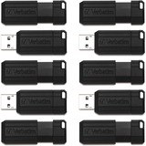 32GB PinStripe USB Flash Drive - Business 10pk - Black