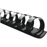 GBC CombBind 19-Ring Binding Spines - 3/4 Diameter - 160 x Sheet Capacity - 19 x Rings - Round - Black - Plastic - 100 / Box