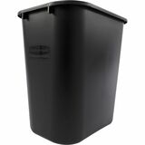 Rubbermaid Wastebasket - 26.60 L Capacity - Rectangular - Chip Resistant, Rust Resistant, Dent Resistant, Easy to Clean - 15" (381 mm) Height x 10.2" (259.08 mm) Width x 14.3" (363.22 mm) Depth - Linear Low-Density Polyethylene (LLDPE), Plastic - Black - 