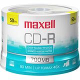Maxell+CD+Recordable+Media+-+CD-R+-+48x+-+700+MB+-+50+Pack+Spindle