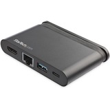 StarTech.com USB C Multiport Adapter - USB-C Travel Dock to 4K HDMI, 100W PD 3.0 Pass-Through, USB-A USB-C, GbE - Portable USB Type-C Dock - USB C multiport adapter to 4K HDMI video, GbE, USB-A (5Gbps/BC 1.2 1.5A Fast Charge), USB-C (100W PD 3.0 passthrough or data) - Mini USB-C travel dock for TB3/USB Type-C laptop ultrabook Chromebook tablet - Auto driver install - Windows macOS iPadOS