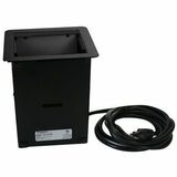 Wiremold InteGreat A/V Table Box With USB, Cord Ended, Black