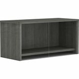 Lorell Weathered Charcoal Wall Mount Hutch - 36" x 15"17" Hutch, 1" Side Panel, 0.6" Back Panel, 1" Bottom Panel, 0.7" Top - Band Edge - Finish: Weathered Charcoal