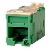 Ortronics Clarity High Density Jack (HDJ) CAT6, T568A/B, Green - 1 - 1 x RJ-45 Network - Female -...