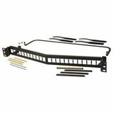 Ortronics HDJ Series 24 Port Unloaded Angled Panel - 24 Port(s) - 1U High - Black - Rack-mountable,...