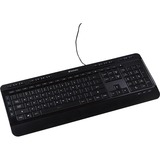 Verbatim Illuminated Wired Keyboard - Cable Connectivity - USB Type A Interface Media Player Hot Key(s) - Windows, Mac OS, Linux - Black