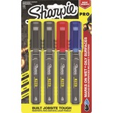 Sharpie PRO Fine Tip Permanent Markers - Fine Marker Point - 4 / Pack